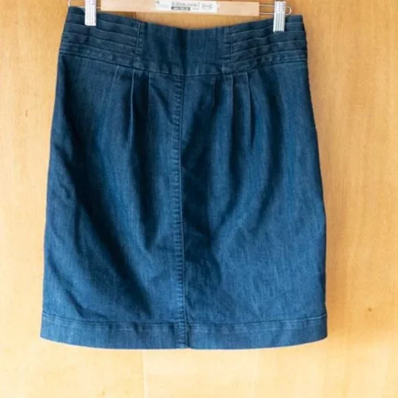 Anthro Pilcro & the Letterpress Mini Denim High Waist w. Pockets Skirt womens 6 - Picture 7 of 15